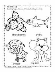 The Letter S Coloring Pictures